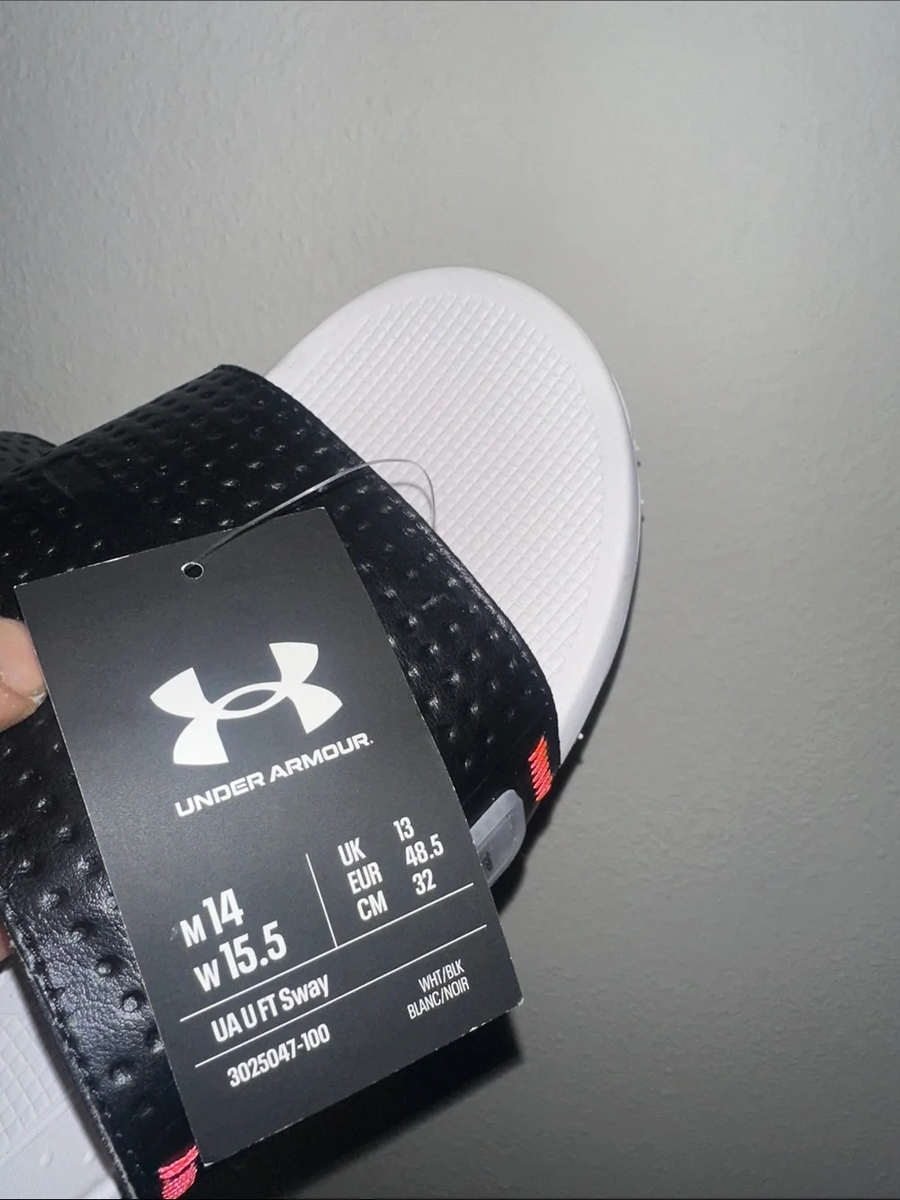 UNDER ARMOUR Unisex UA FT Sway Slides NEW, size 14M, 15.5,very comfy, last one!